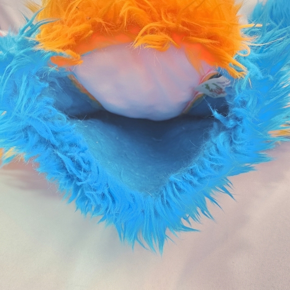Folkmanis Blueper Monster Two Handed Stage Puppet Plush Blue and Orange 15 Inch - Picture 6 of 13